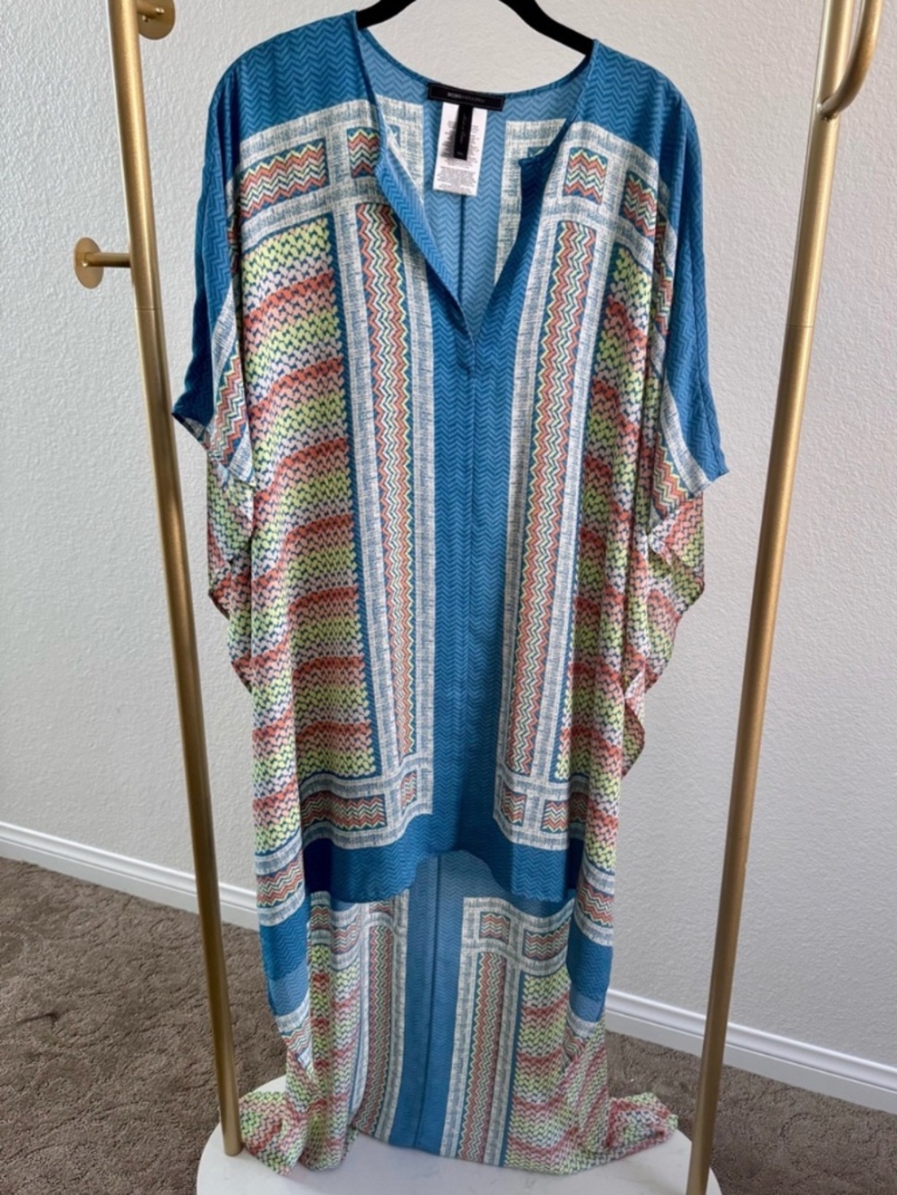 Multicolor BCBGmazazria asymmetrical flowy dress